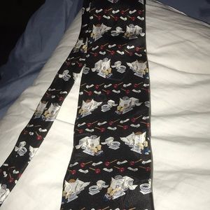 After Dark Flying Toilets 100% silk tie